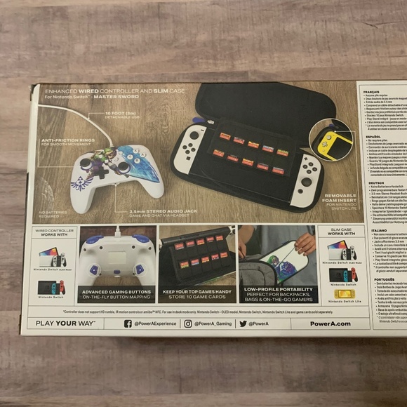 PowerA Nintendo Switch Zelda Enhanced Wired Controller and Slim Case - Picture 4 of 8